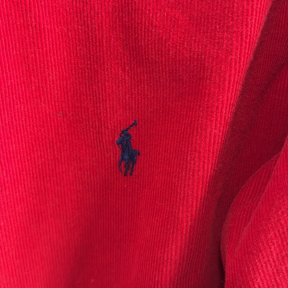 Ralph Lauren Red Corduroy Button-down Shirt - Picture 3 of 4